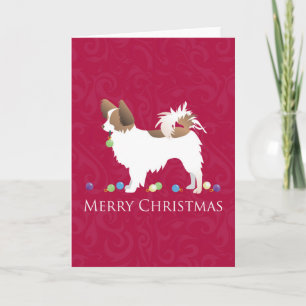 Cartes Pour Fêtes Annuelles Papillon Chien Joyeux Noël Design