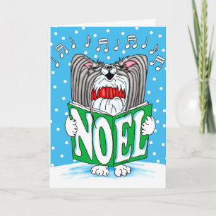 Cartes Pour Fêtes Annuelles Papillon Christmas Caroler BW