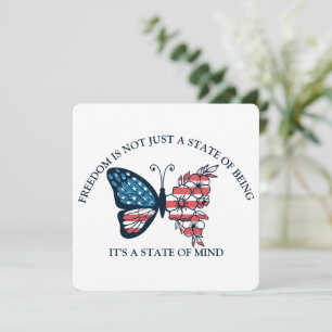 Cartes Pour Fêtes Annuelles Papillon du 4 juillet