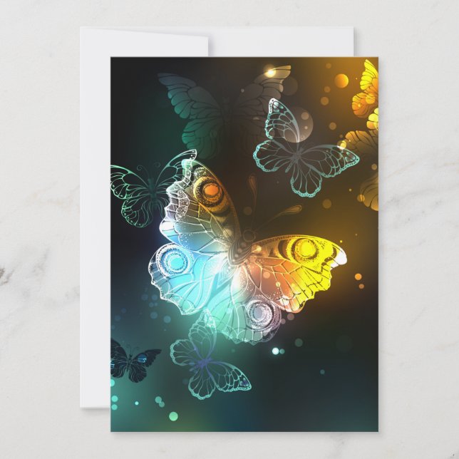 Cartes Pour Fêtes Annuelles Papillon lumineux et papillons de nuit (Devant)
