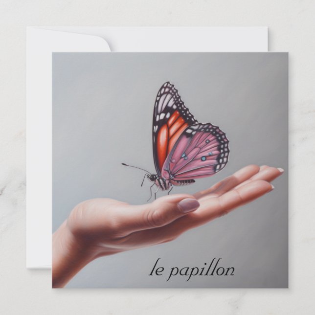 Cartes Pour Fêtes Annuelles Papillon Monarch Inspirant Nom Personnalisé (Devant)