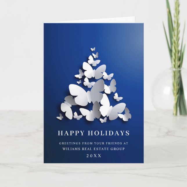 Cartes Pour Fêtes Annuelles Papillon Monarque Noël Accueil d'entreprise (Devant)