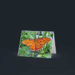 Cartes Pour Fêtes Annuelles Papillon orange<br><div class="desc">Donnez cette belle carte à celle que vous aimez. Avec une photo d'un beau papillon et dites-leur combien vous les aimez.  Cette carte est intérieur vide.</div>
