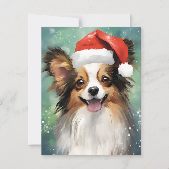 Cartes Pour Fêtes Annuelles Papillon peinture de Noël (Devant)