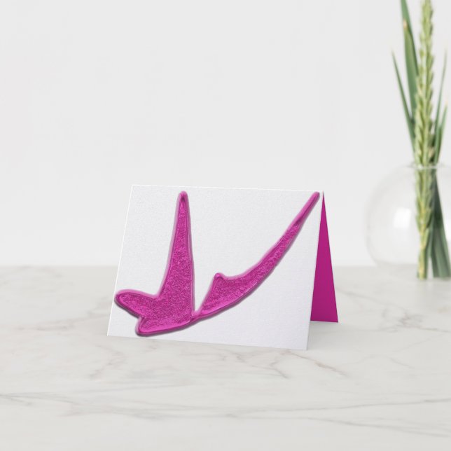 Cartes Pour Fêtes Annuelles Papillon rose pâle (Devant)