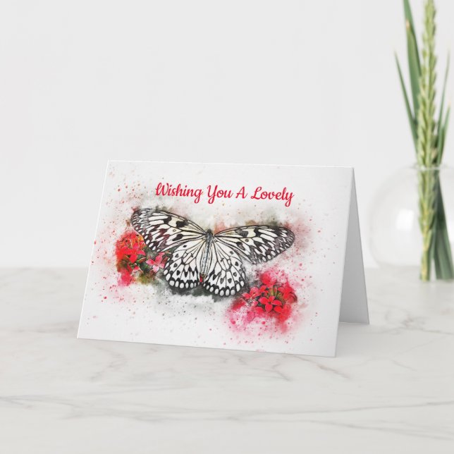 Cartes Pour Fêtes Annuelles Papillon Saint-Valentin (Devant)