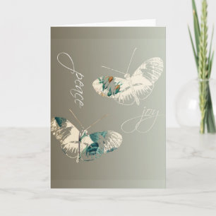 Cartes Pour Fêtes Annuelles Papillons de la paix et de la joie