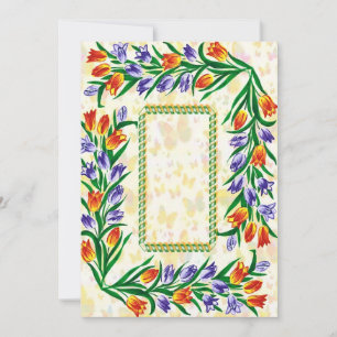 Cartes Pour Fêtes Annuelles papillons et fleurs