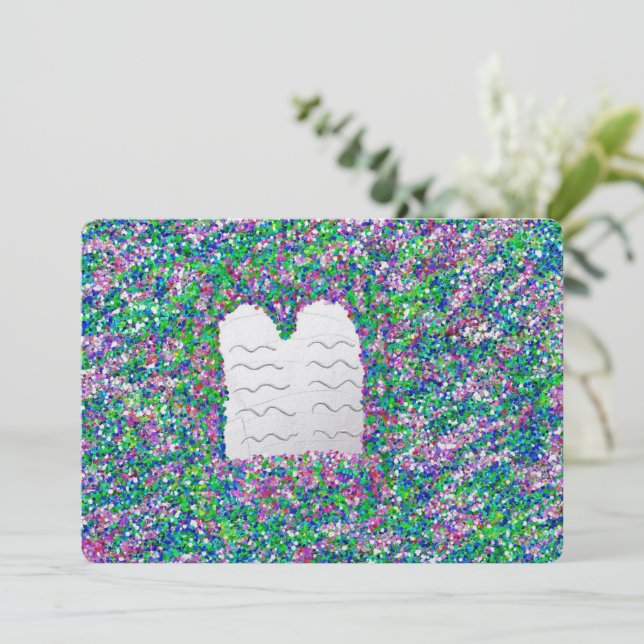 Cartes Pour Fêtes Annuelles Pâque Pesach Dix Commandements (Debout devant)