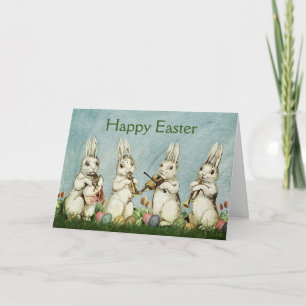 Cartes Pour Fêtes Annuelles Pâques Animaux Mignons Vintage