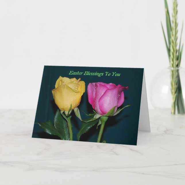 Cartes Pour Fêtes Annuelles Pâques Blesings à vous (Devant)