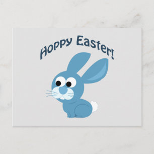 Cartes Pour Fêtes Annuelles Pâques chanceuses ! Lapin bleu
