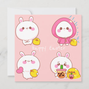 Cartes Pour Fêtes Annuelles Pâques de Kawaii