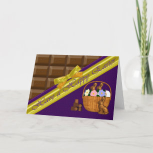 Cartes Pour Fêtes Annuelles Pâques de Pâques blanc chocolat