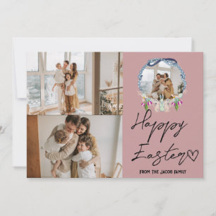 Cartes Pour Fêtes Annuelles Pâques élégant moderne, collage photo de trois fam