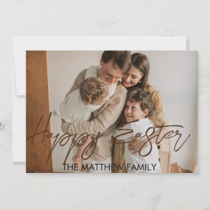 Cartes Pour Fêtes Annuelles Pâques élégante, famille père Calligraphie photo