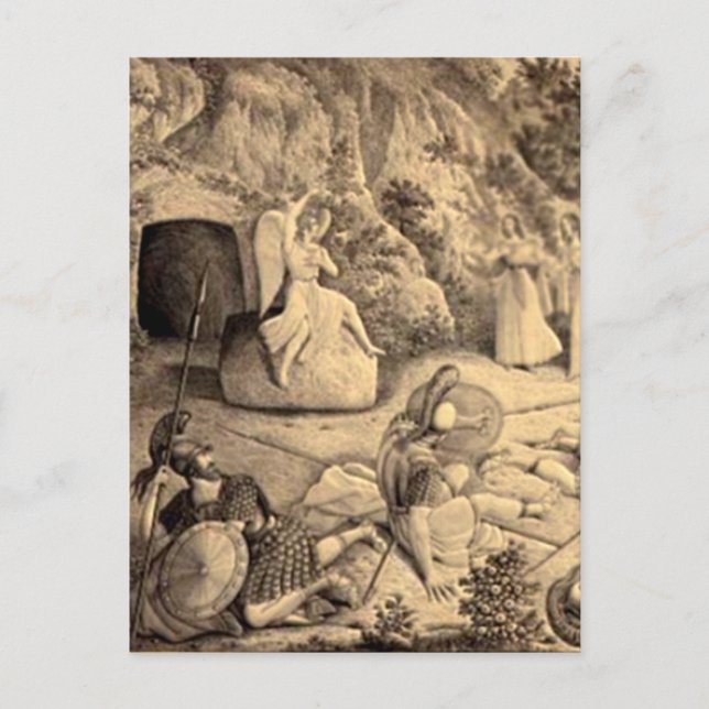 Cartes Pour Fêtes Annuelles Pâques et palmiers Dimanche Crossages et scènes (Devant)