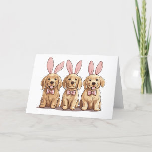 Cartes Pour Fêtes Annuelles Pâques Golden Retriever Chiens Chiens Chiens Lapin