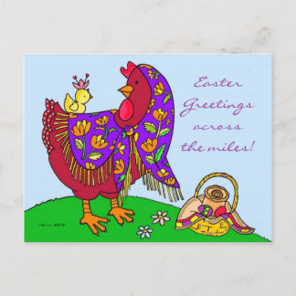 Cartes Pour Fêtes Annuelles Pâques Hen ukrainien Folk Art par Vera Trembach
