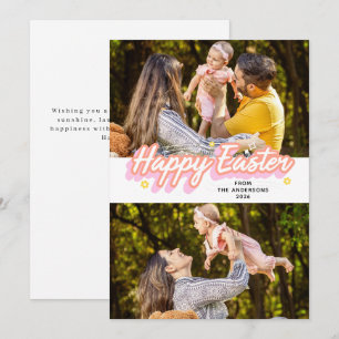 Cartes Pour Fêtes Annuelles Pâques heureux minimaliste moderne élégant 2 Photo
