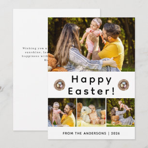 Cartes Pour Fêtes Annuelles Pâques heureux minimaliste moderne élégant 4 Photo