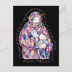 Cartes Pour Fêtes Annuelles Pâques Jésus aucun lapin ne m'aime comme agneau ch