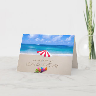 Cartes Pour Fêtes Annuelles Pâques joyeuses de la Floride Tropical Beach Côte