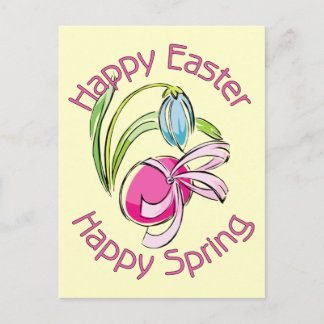 Cartes Pour Fêtes Annuelles Pâques joyeuses, Printemps heureux