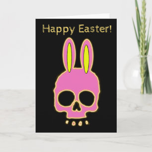 Cartes Pour Fêtes Annuelles Pâques Lapin Skull Joyeux Pâques