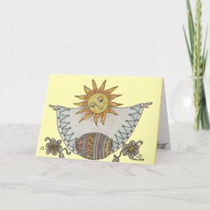 Cartes Pour Fêtes Annuelles Pâques lever de soleil ukrainien art populaire ukr