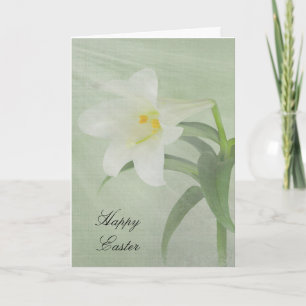 Cartes Pour Fêtes Annuelles Pâques Lily sur vert