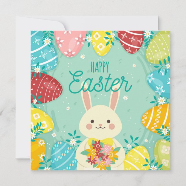 Cartes Pour Fêtes Annuelles Pâques mignonnes (Devant)