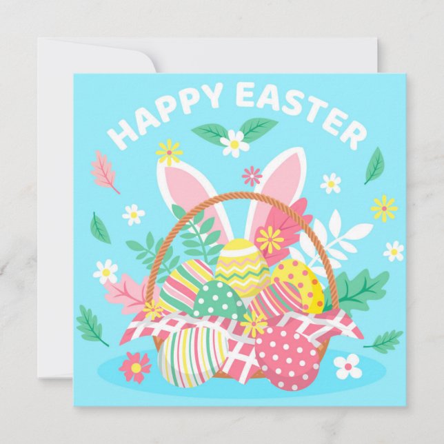 Cartes Pour Fêtes Annuelles Pâques mignonnes (Devant)