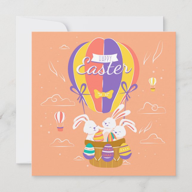 Cartes Pour Fêtes Annuelles Pâques mignonnes (Devant)