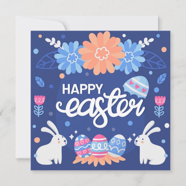 Cartes Pour Fêtes Annuelles Pâques mignonnes (Devant)