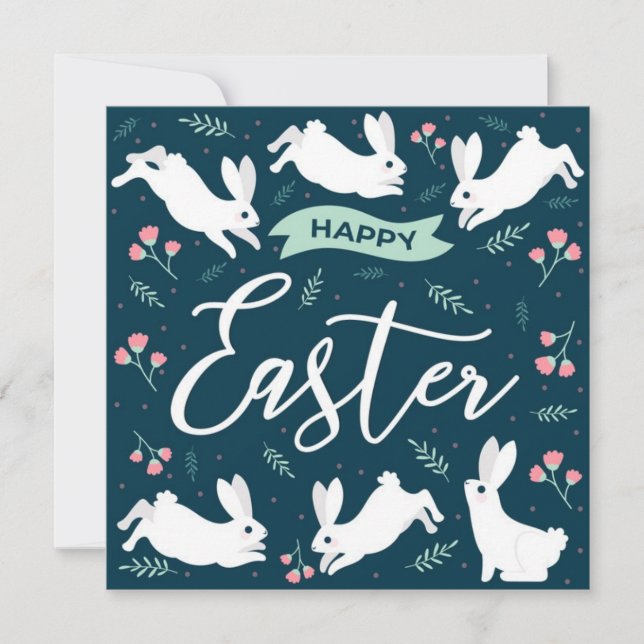 Cartes Pour Fêtes Annuelles Pâques mignonnes (Devant)