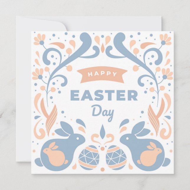 Cartes Pour Fêtes Annuelles Pâques mignonnes (Devant)