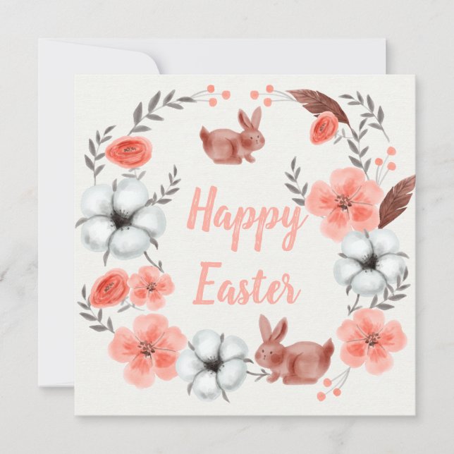 Cartes Pour Fêtes Annuelles Pâques mignonnes (Devant)