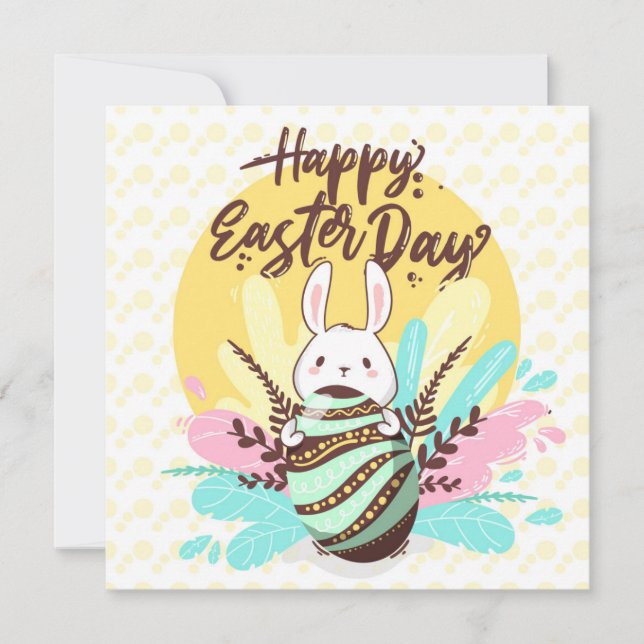 Cartes Pour Fêtes Annuelles Pâques mignonnes (Devant)
