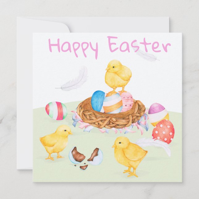 Cartes Pour Fêtes Annuelles Pâques mignonnes (Devant)