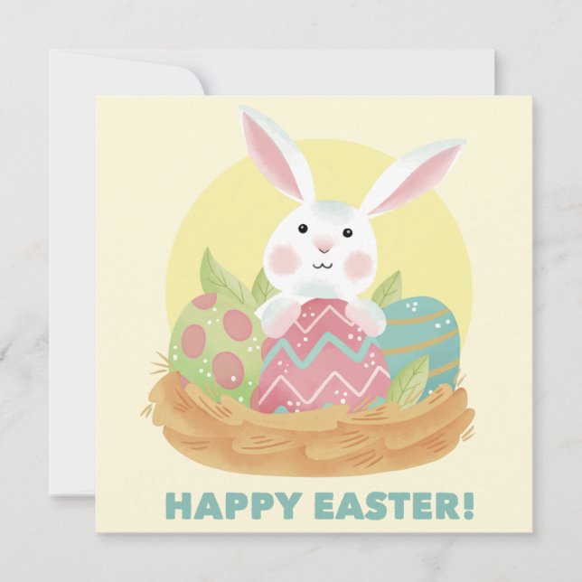 Cartes Pour Fêtes Annuelles Pâques mignonnes (Devant)