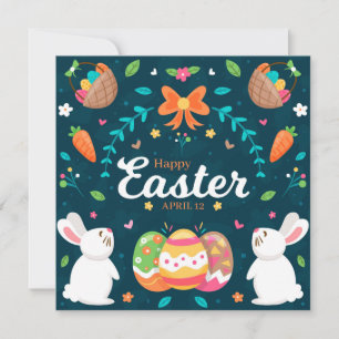 Cartes Pour Fêtes Annuelles Pâques mignonnes