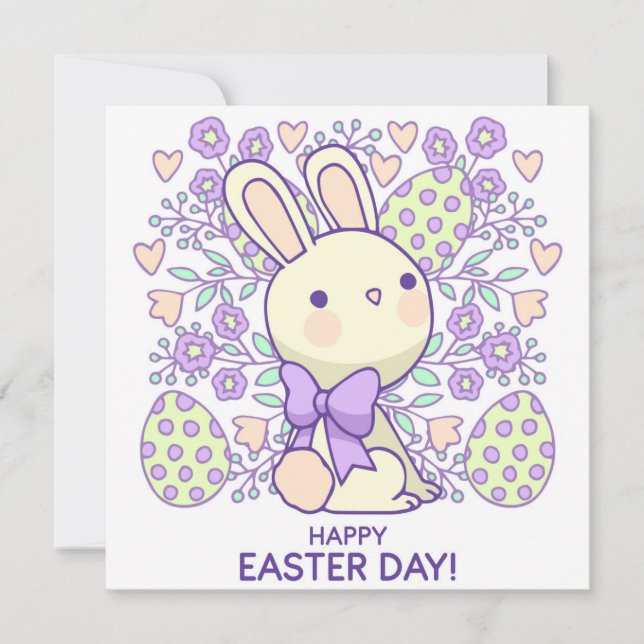 Cartes Pour Fêtes Annuelles Pâques mignonnes (Devant)