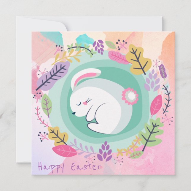 Cartes Pour Fêtes Annuelles Pâques mignonnes (Devant)
