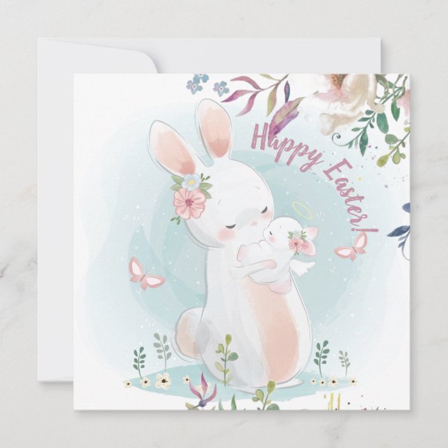 Cartes Pour Fêtes Annuelles Pâques mignonnes (Devant)