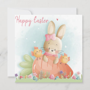 Cartes Pour Fêtes Annuelles Pâques mignonnes