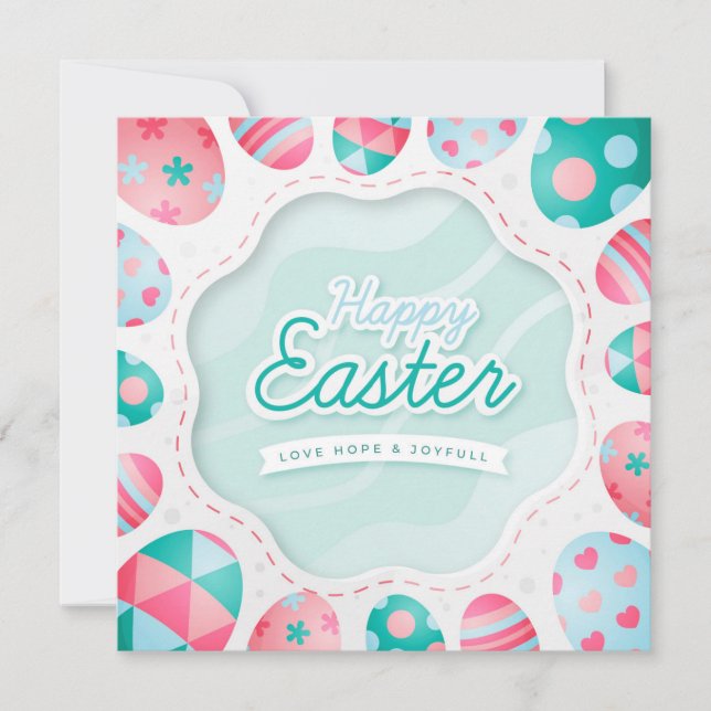 Cartes Pour Fêtes Annuelles Pâques mignonnes (Devant)