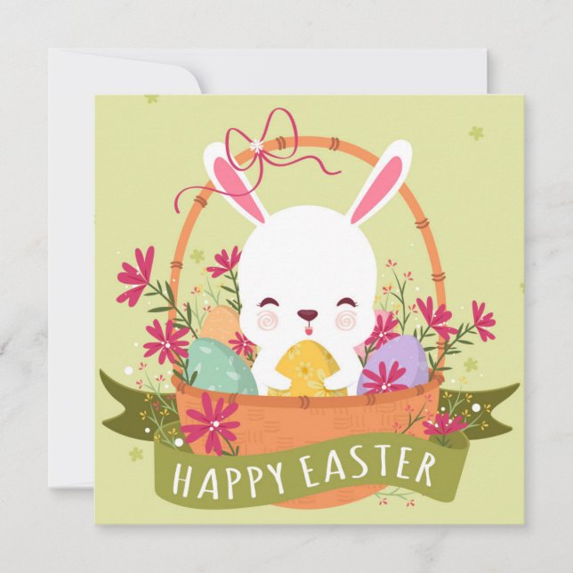 Cartes Pour Fêtes Annuelles Pâques mignonnes (Devant)