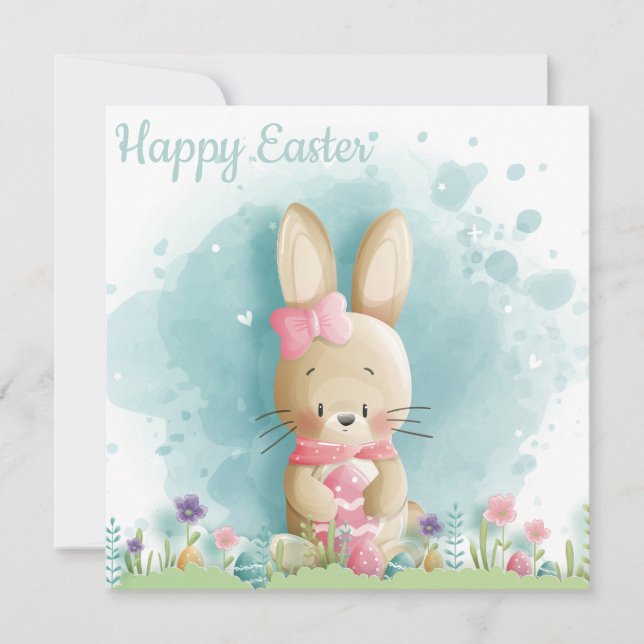 Cartes Pour Fêtes Annuelles Pâques mignonnes (Devant)