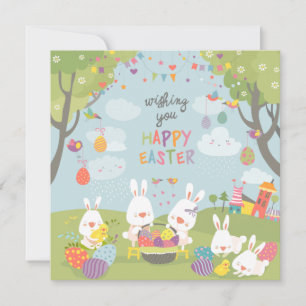 Cartes Pour Fêtes Annuelles Pâques mignonnes